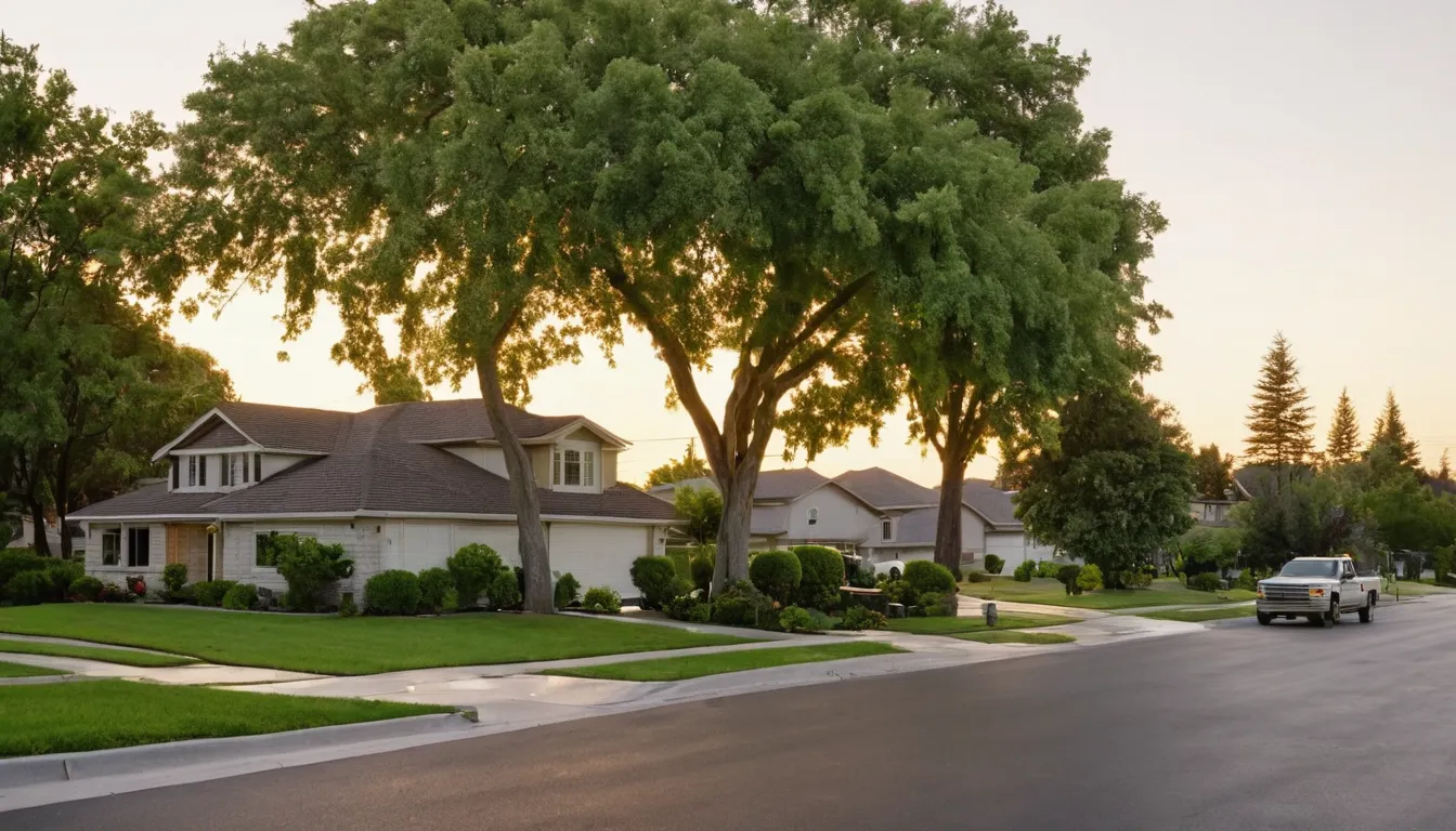 Tree-lined residential street in Cutler Bay with block homes and mature trees